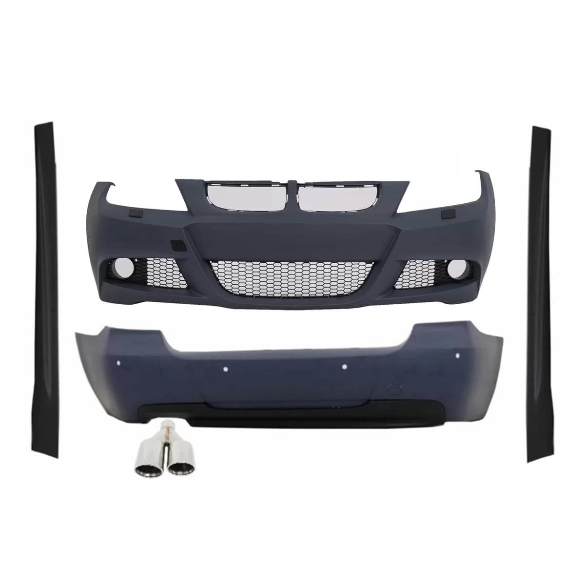 Body Kit suitable for BMW 3 Series E90 (2005-2008) M-Technik Design With Exhaust Muffler M-Power