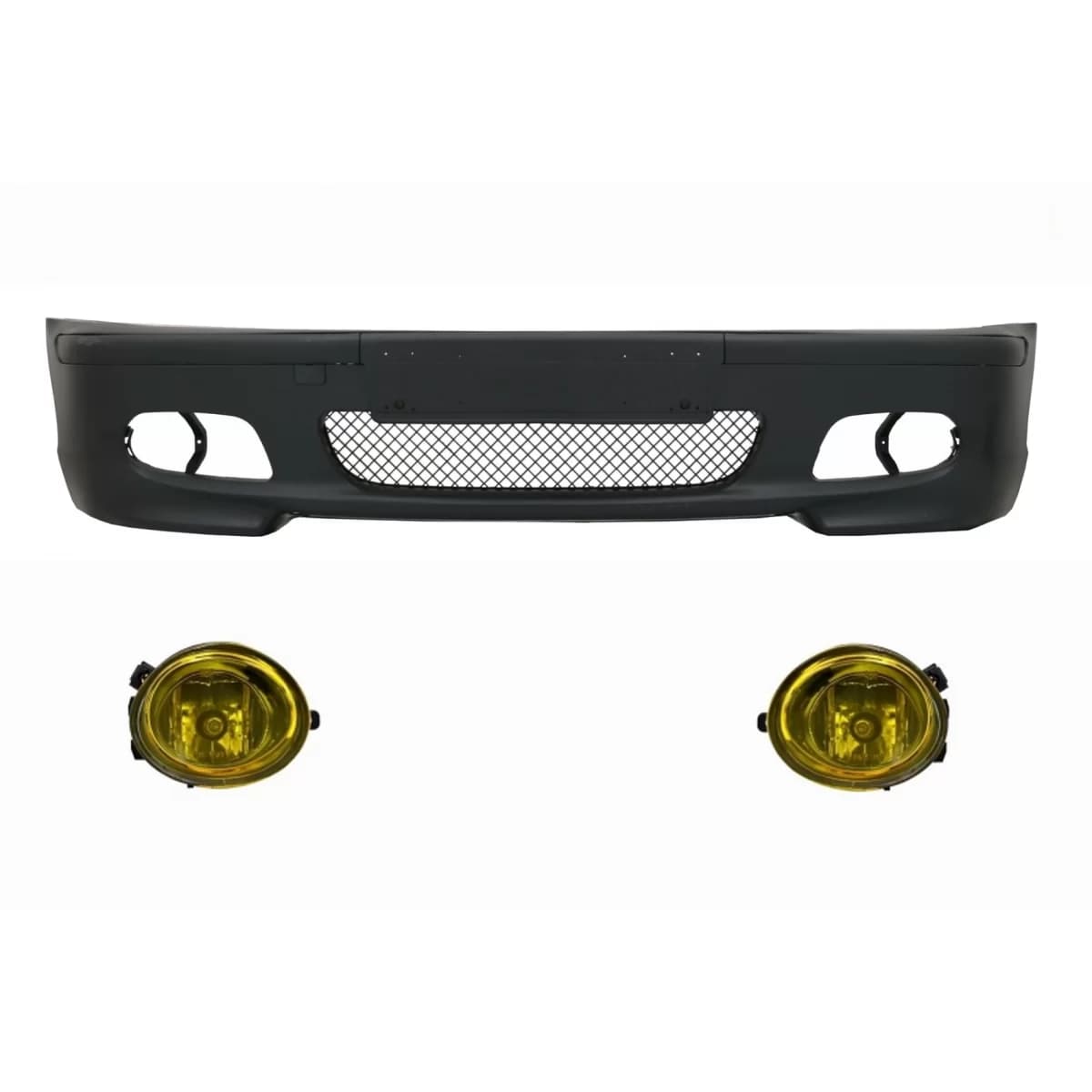 Front Bumper suitable for BMW E46 Sedan/Touring (1998-2004) M-Technik M-Tech M-Sport Model with Yellow Fog Lights