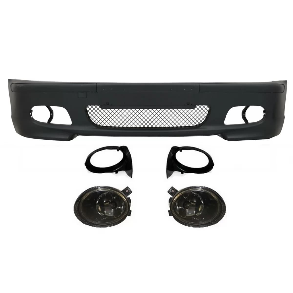 Front Bumper suitable for BMW E46 Sedan Touring (1998-2004) M-Technik M-Tech M-Sport Model with Smoke Fog Lights