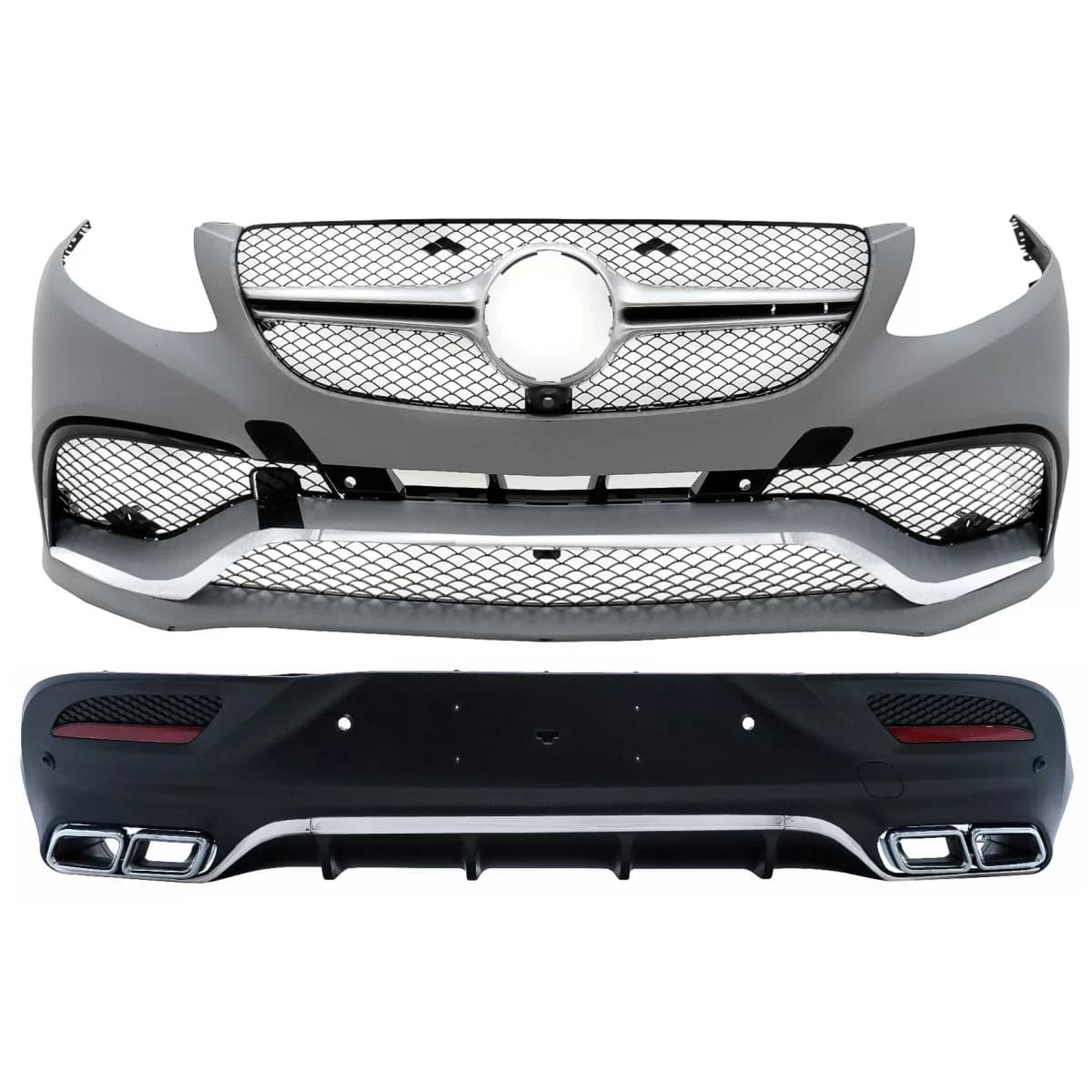 Body Kit suitable for Mercedes GLE Coupe C292 Sport Line (2015-2019) with Chrome Muffler Tips