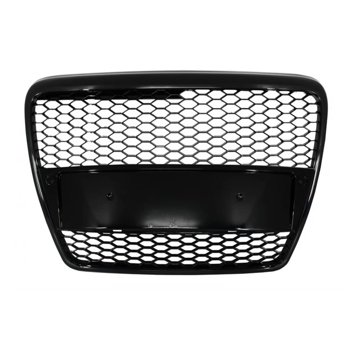 Badgeless Front Grille suitable for Audi A6 4F C6 (2004-2007) RS Design Piano Black