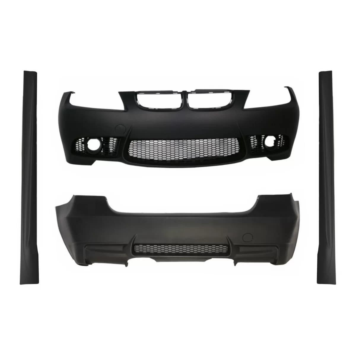 Body Kit suitable for BMW 3 Series E90 (2004-2008) Front and Rear Bumper without Fog Lamps with Side Skirts Non LCI M3 Design
