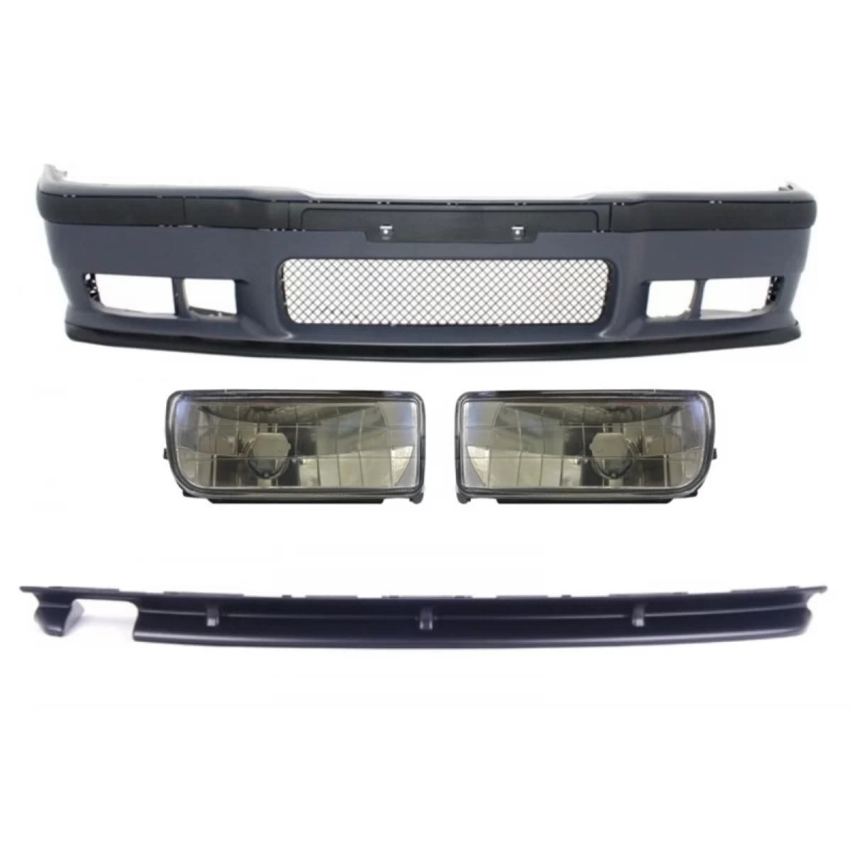Body Kit suitable for BMW 3er E36 (1992-1997) M3 Design With Smoke Fog Lights