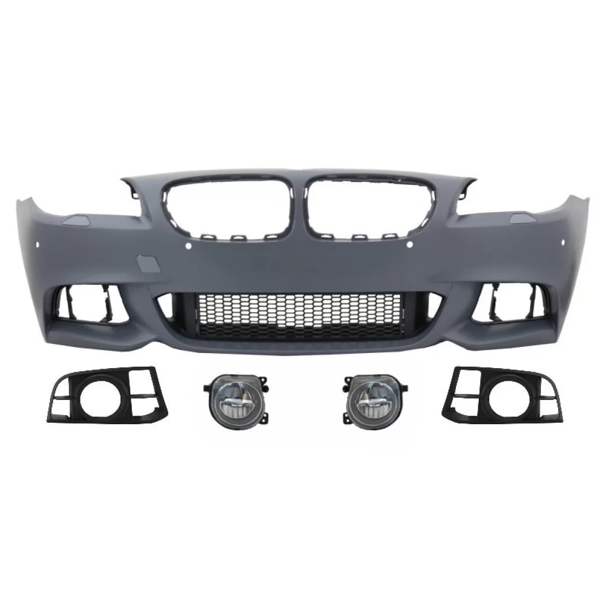 Front Bumper suitable for BMW 5 Series F10 F11 LCI (2015-up) M-Technik Design with LED Fog Lamps