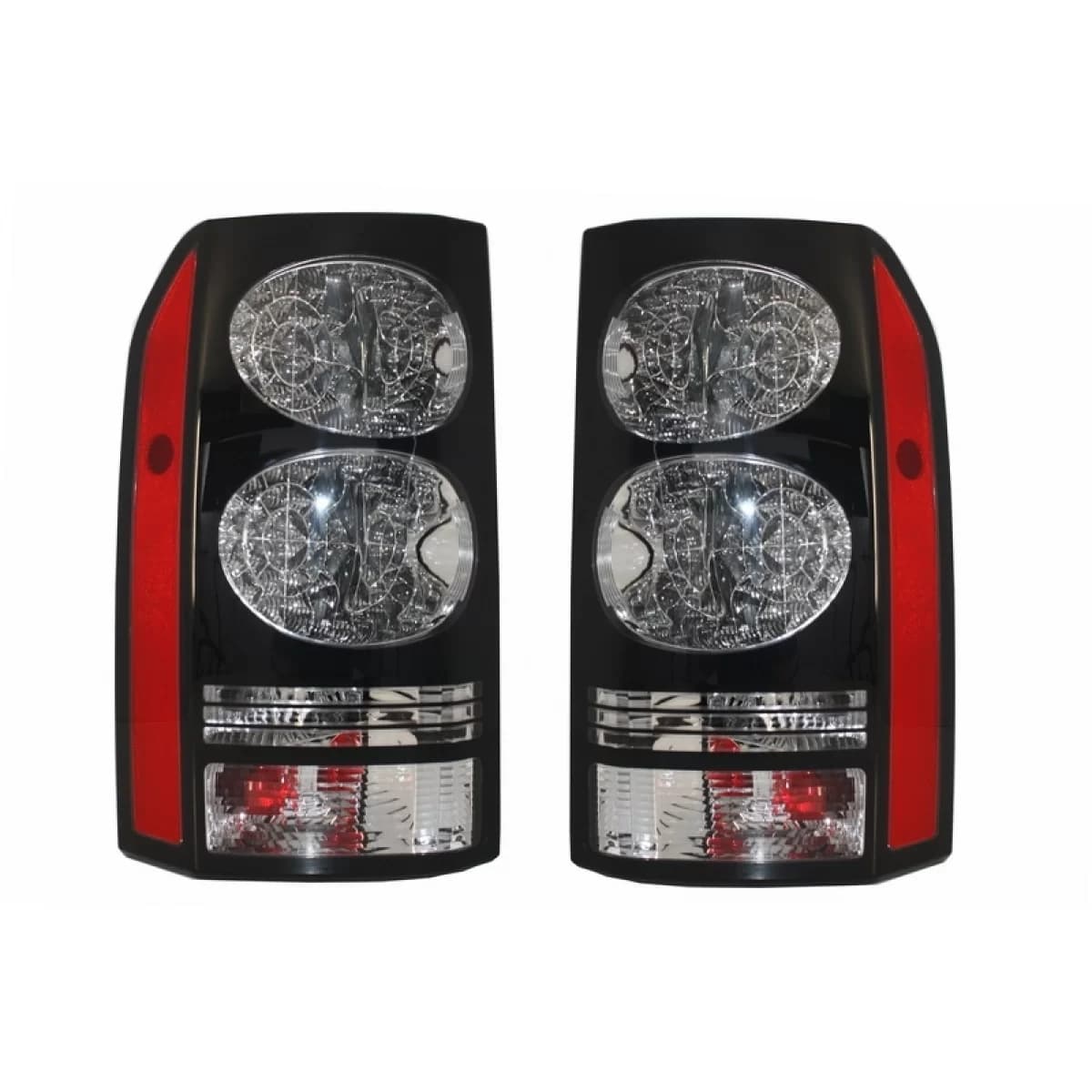 LED Taillights suitable for Land Rover Discovery III 3 & IV 4 (2004-2016) Black Conversion to Facelift Look