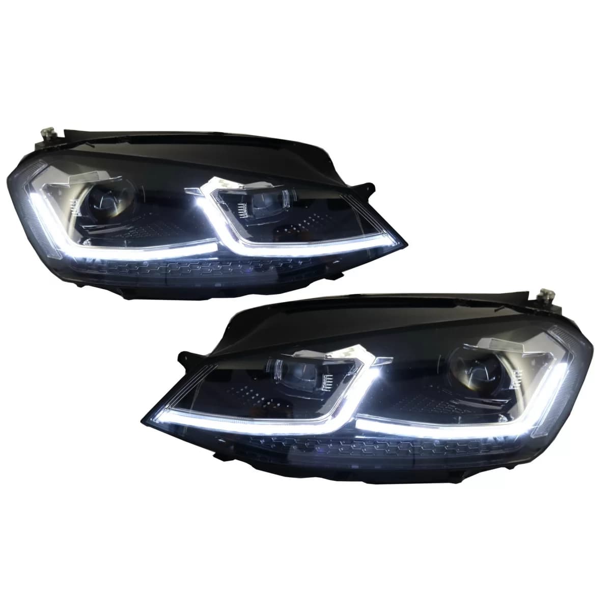 LED Headlights suitable for VW Golf 7 VII (2012-2017) Facelift G7.5 R Line Design with Sequential Dynamic Turning Lights