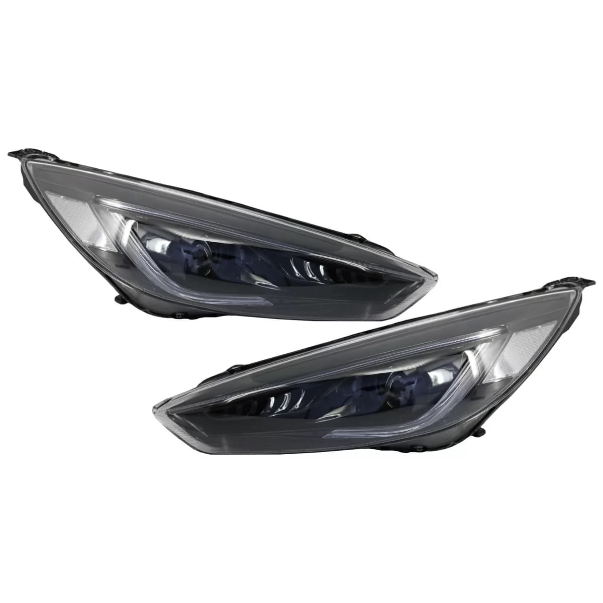 Headlights LED DRL suitable for Ford Focus III Mk3 (2015-2017) Bi-Xenon Design Dynamic Flowing Turn Signals Demon Look