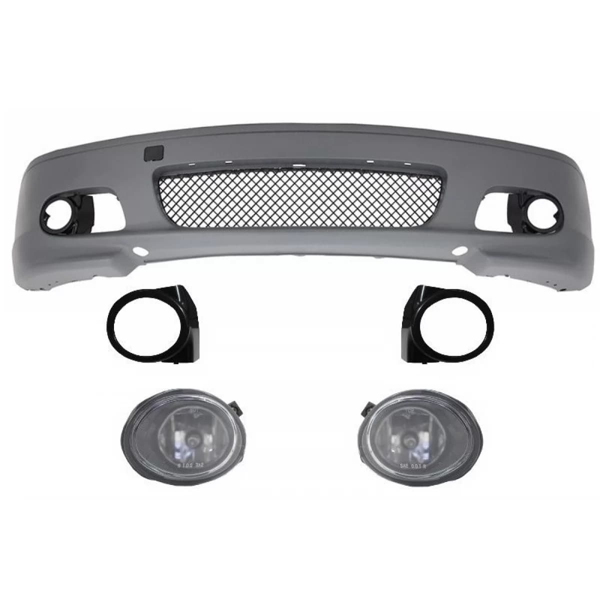 Front Bumper suitable for BMW 3 Series E46 Coupe Cabrio (1999-2007) M-tech M-technik M-Sport II Design With Fog Lights