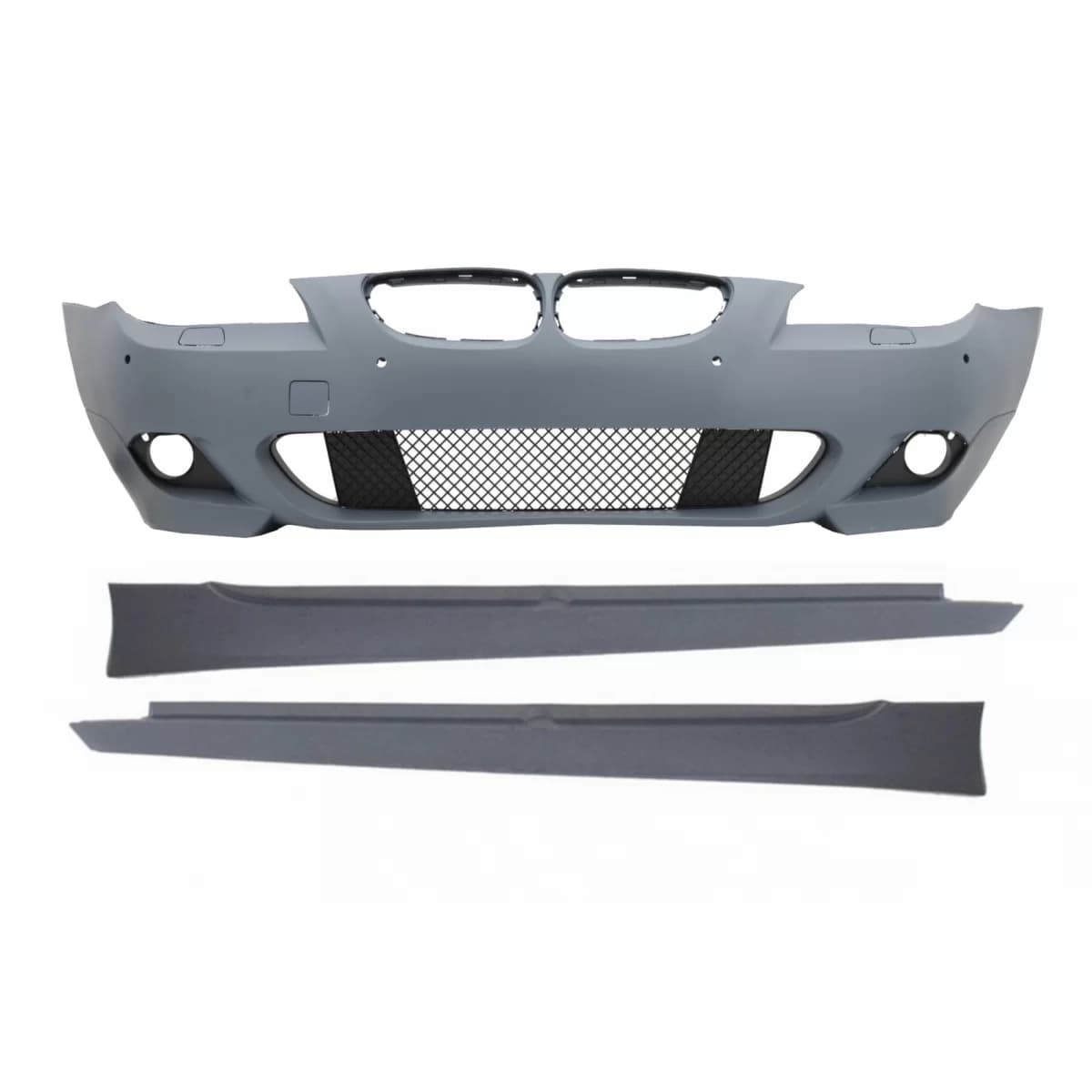 Front Bumper without Fog Lights suitable for BMW 5 Series LCI E60 E61 (2007-2010) with Side Skirts M-Technik Design