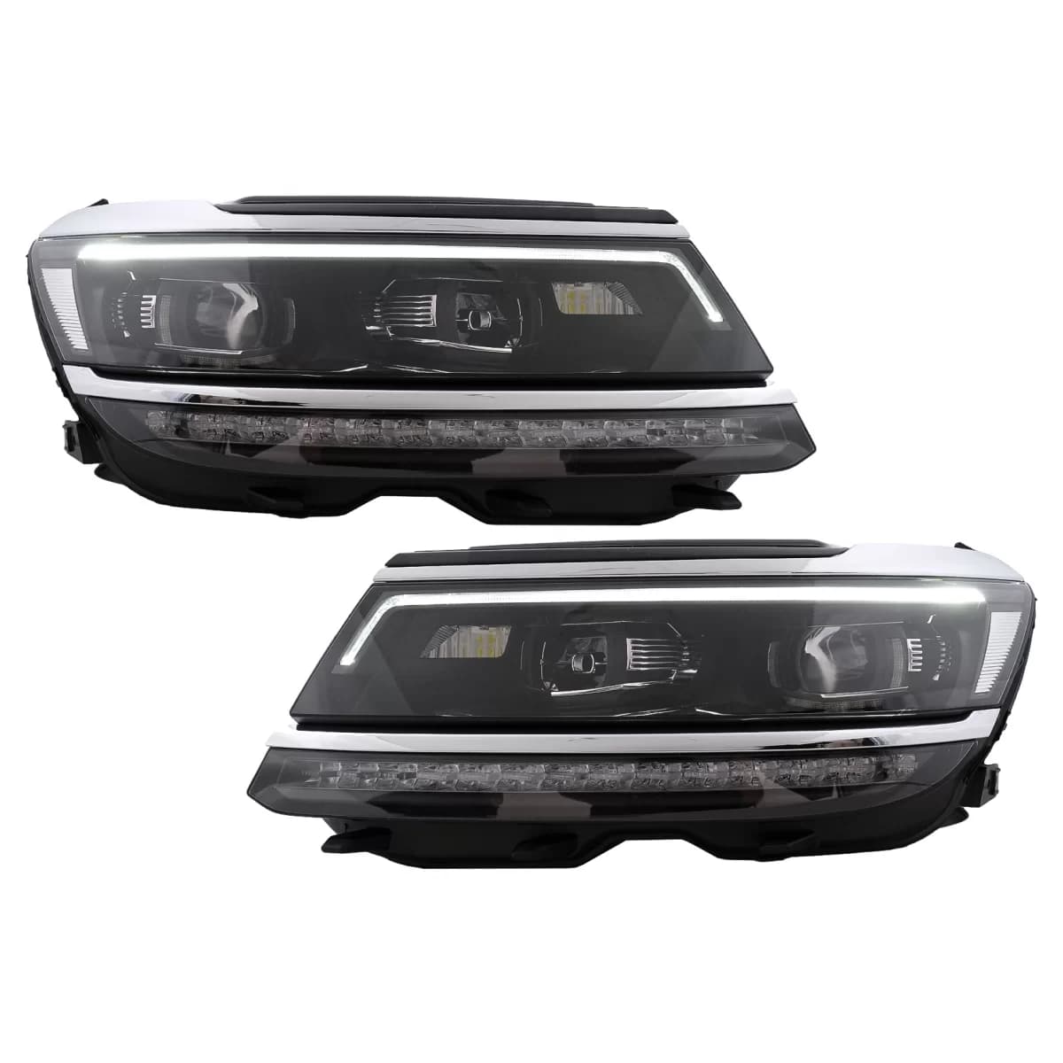 LED Headlights suitable for VW Tiguan II Mk2 (2016-2019) R-Line Matrix Design Sequential Dynamic Turning Lights