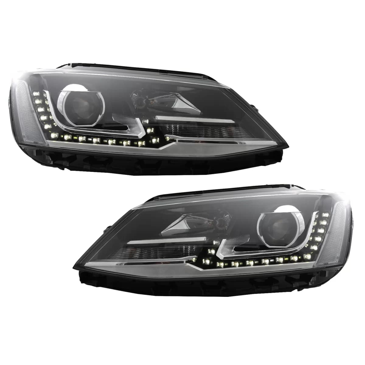 LED DRL Projector Headlights suitable for VW Jetta Mk6 VI (2011-2017) GTI Design