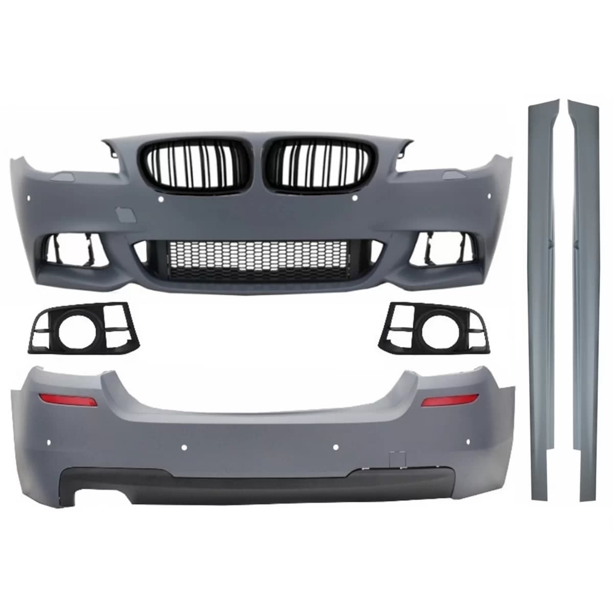 Complete Body Kit with Kidney Grilles suitable for BMW F10 5 Series (2014-2017) Facelift LCI M-Technik Design