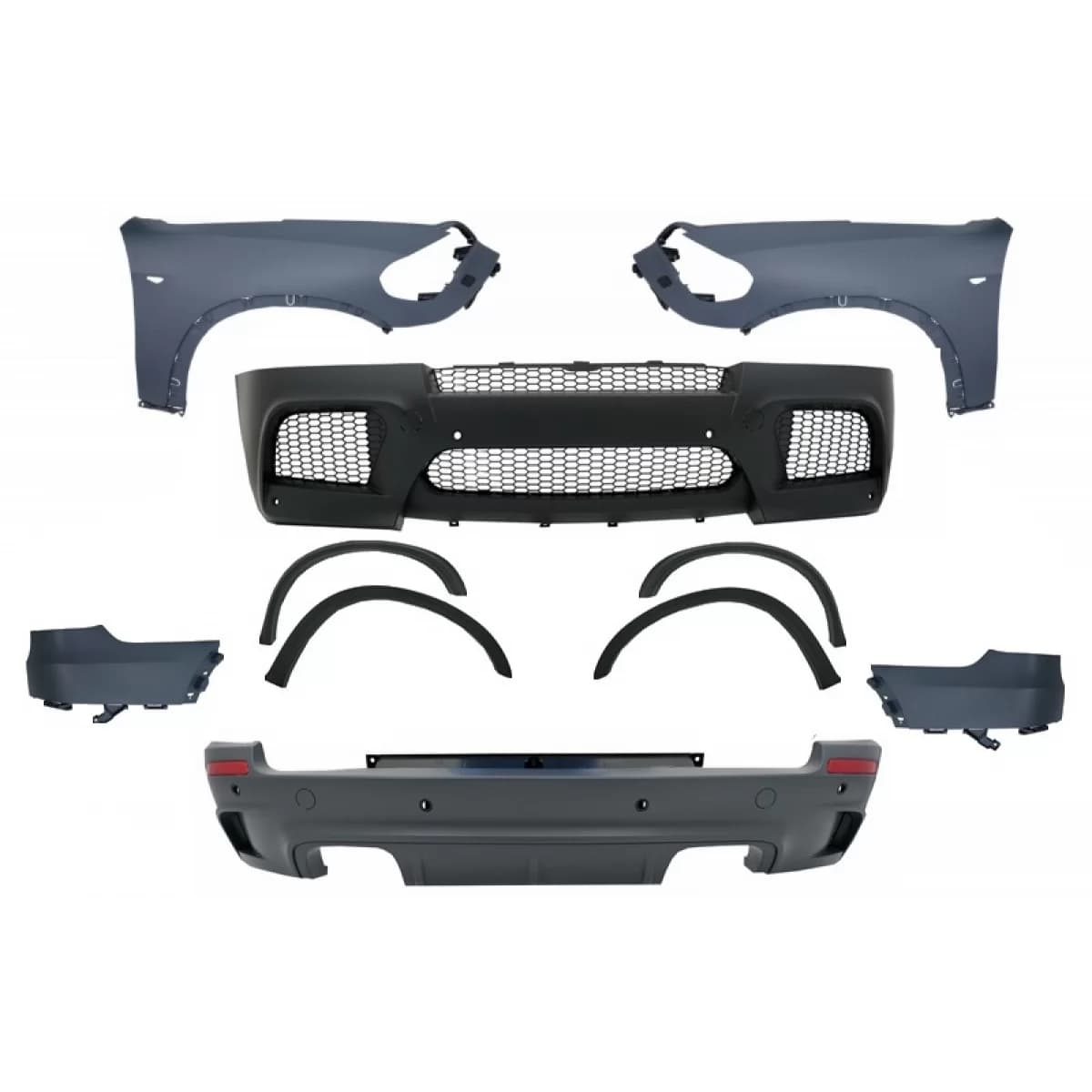 Complete Body Kit with Front Fenders suitable for BMW X5 E70 (2007-2013) X5M M Design