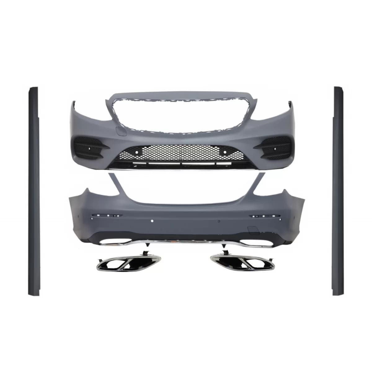Complete Body Kit suitable for Mercedes E-Class W213 (2016-2019) with Exhaust Muffler Tips E43 E53 Design Sport Line Design