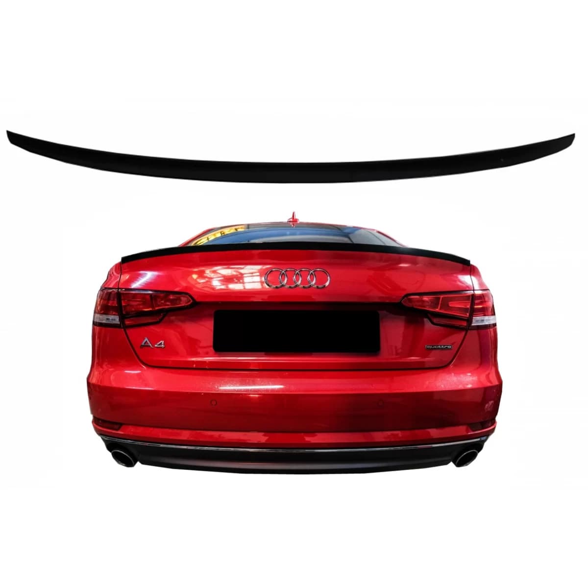 Trunk Spoiler suitable for Audi A4 B9 Sedan (2016-Up) Piano Black