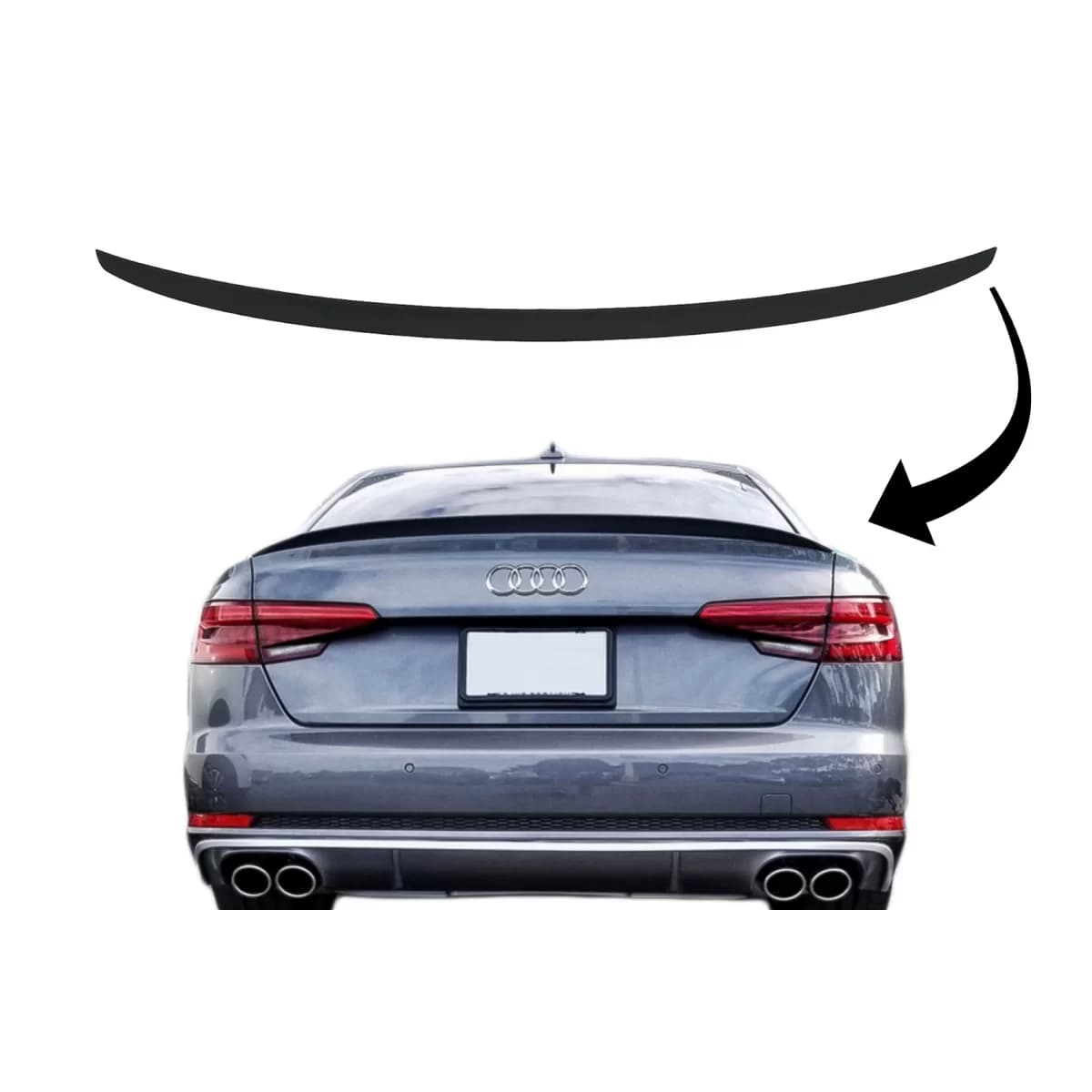 Trunk Spoiler suitable for Audi A4 B9 Sedan (2016-up)