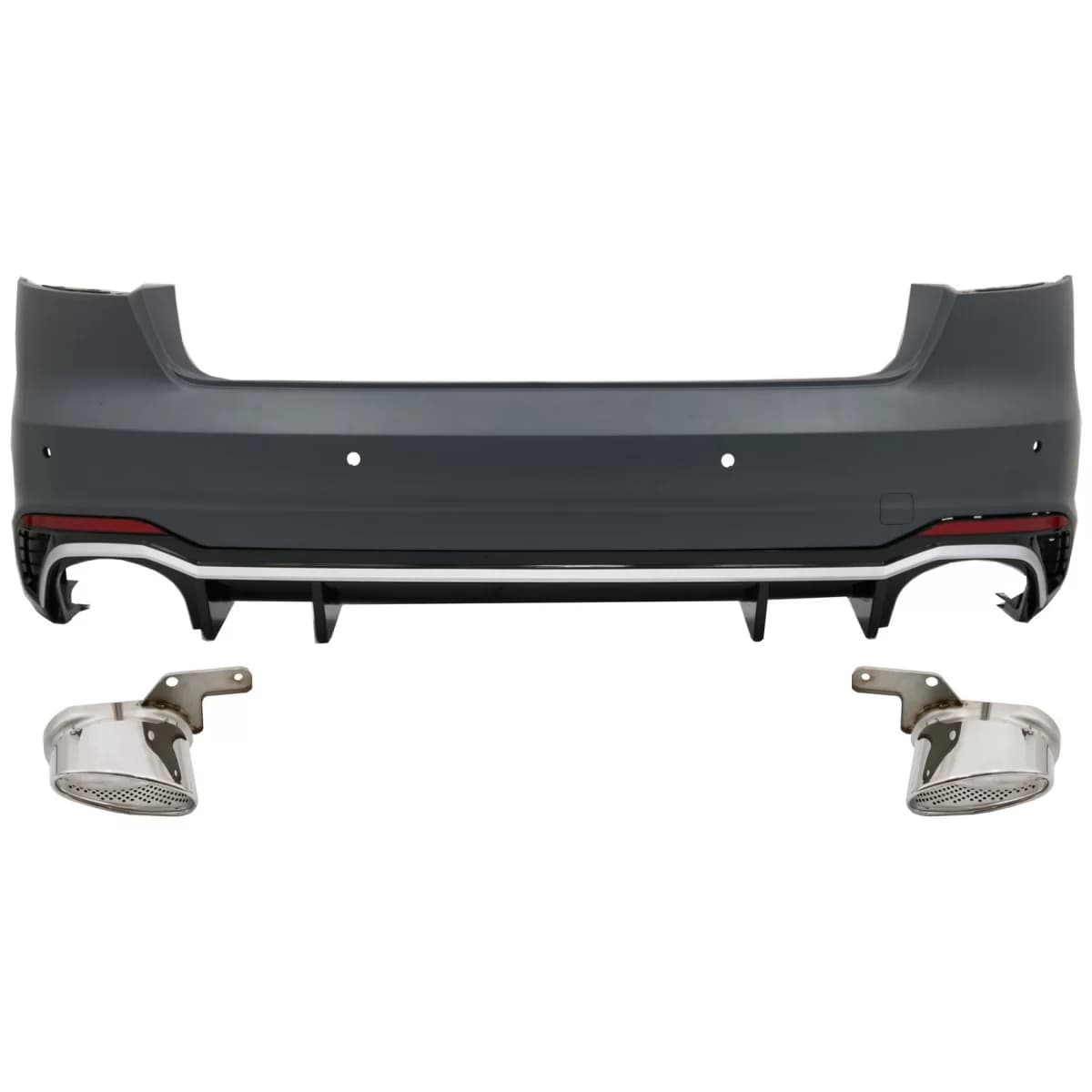 Rear Bumper suitable for Audi A4 B9 8W (2016-2018) Sedan RS4 Design