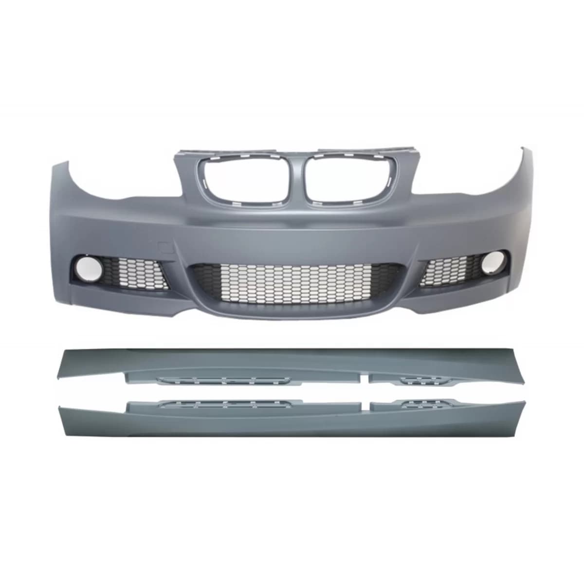 Front Bumper with Side Skirts suitable for BMW 1 Series E87 (2009-2012) M-tech M-Technik Design