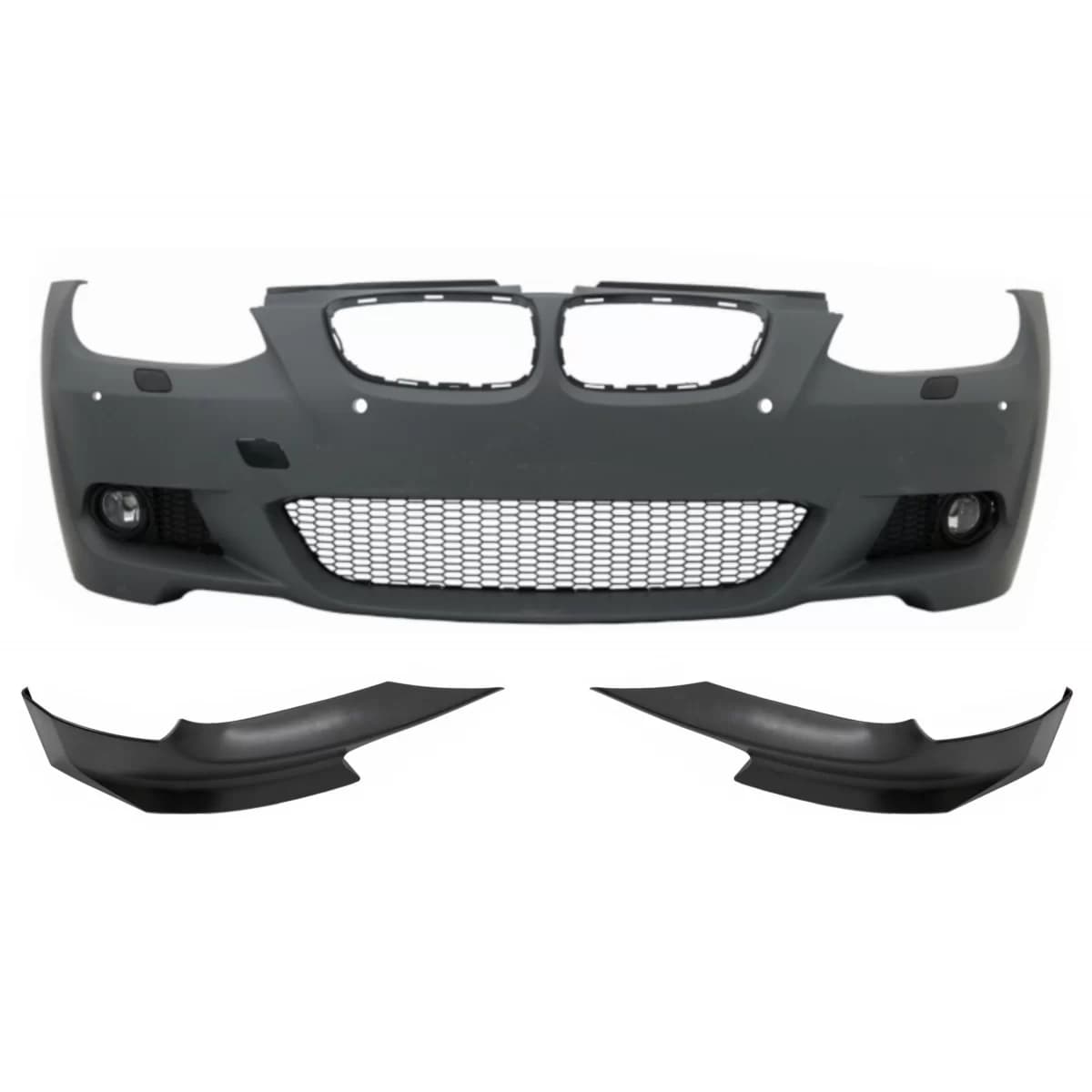 Front Bumper suitable for BMW 3 Series E92 E93 (2006-2009) with Bumper Splitters Spoiler Non-LCI Coupe Cabrio M-Technik Look