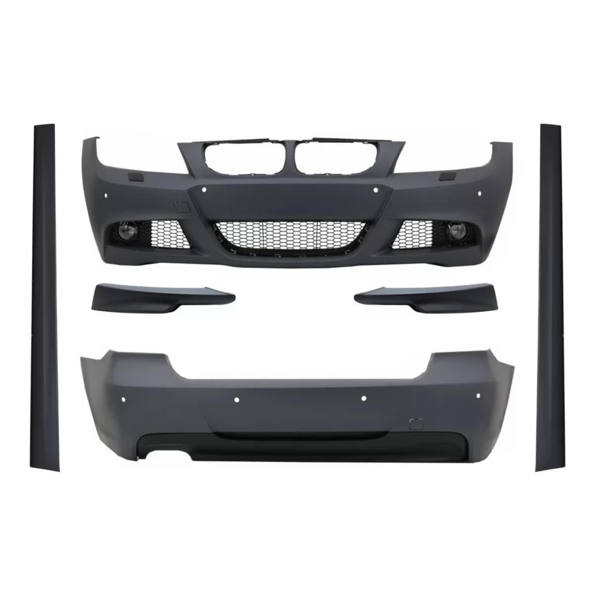 Body Kit suitable for BMW 3 Series E90 LCI Limousine (2008-2011) M-Technik Design with Front Bumper Splitters Spoiler