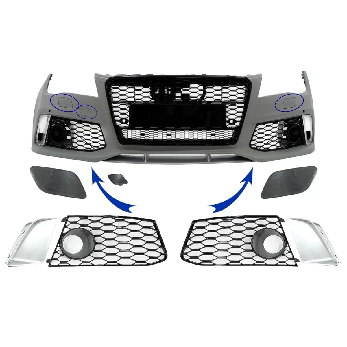Front Bumper Parts suitable for Audi A7 4G (2010-2018) RS7 Design