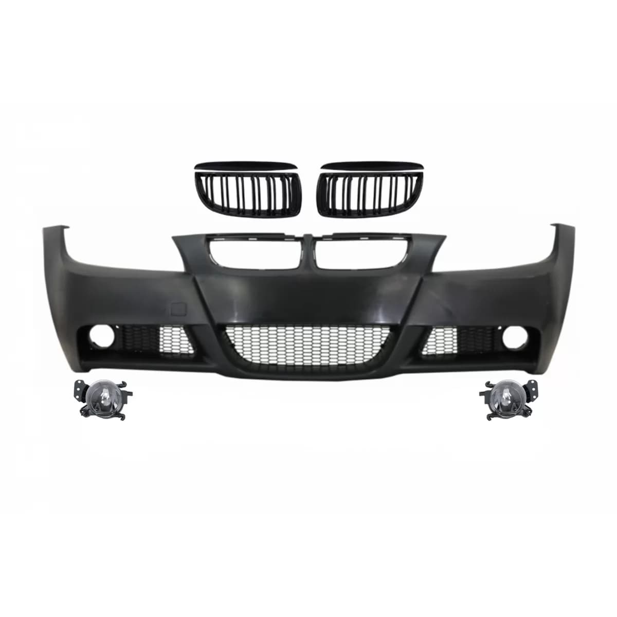 Front Bumper with Kidney Grilles suitable for BMW 3 Series E90 E91 Sedan Touring (2004-2008) M-Technik Design