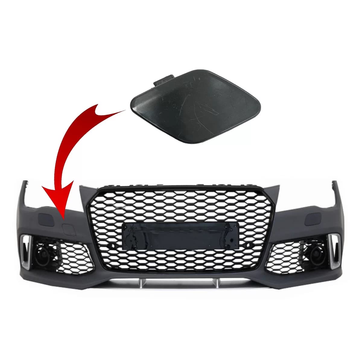 Tow Hook Cover Front Bumper suitable for Audi A7 4G (2010-2018) RS7 Design