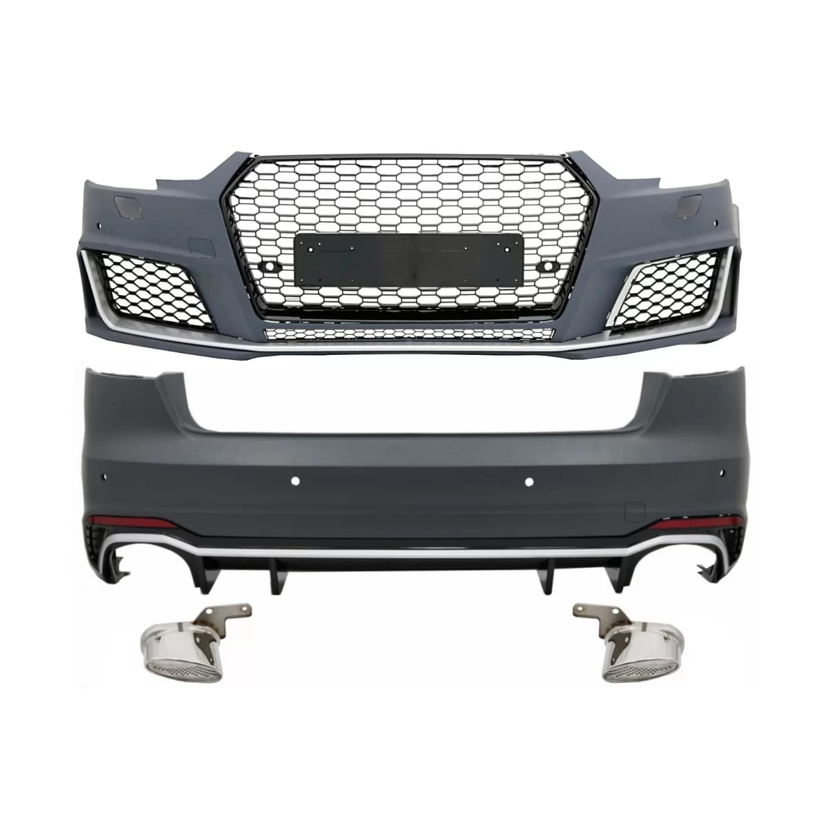 Body Kit suitable for Audi A4 B9 8W (2016-2018) with Rear Diffuser RS4 Design