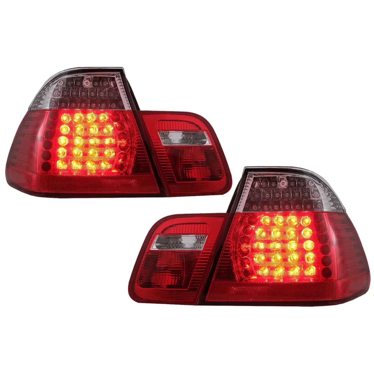 LED Taillights suitable for BMW 3 Series E46 Limousine 4D (09.2001-03.2005) Red Clear