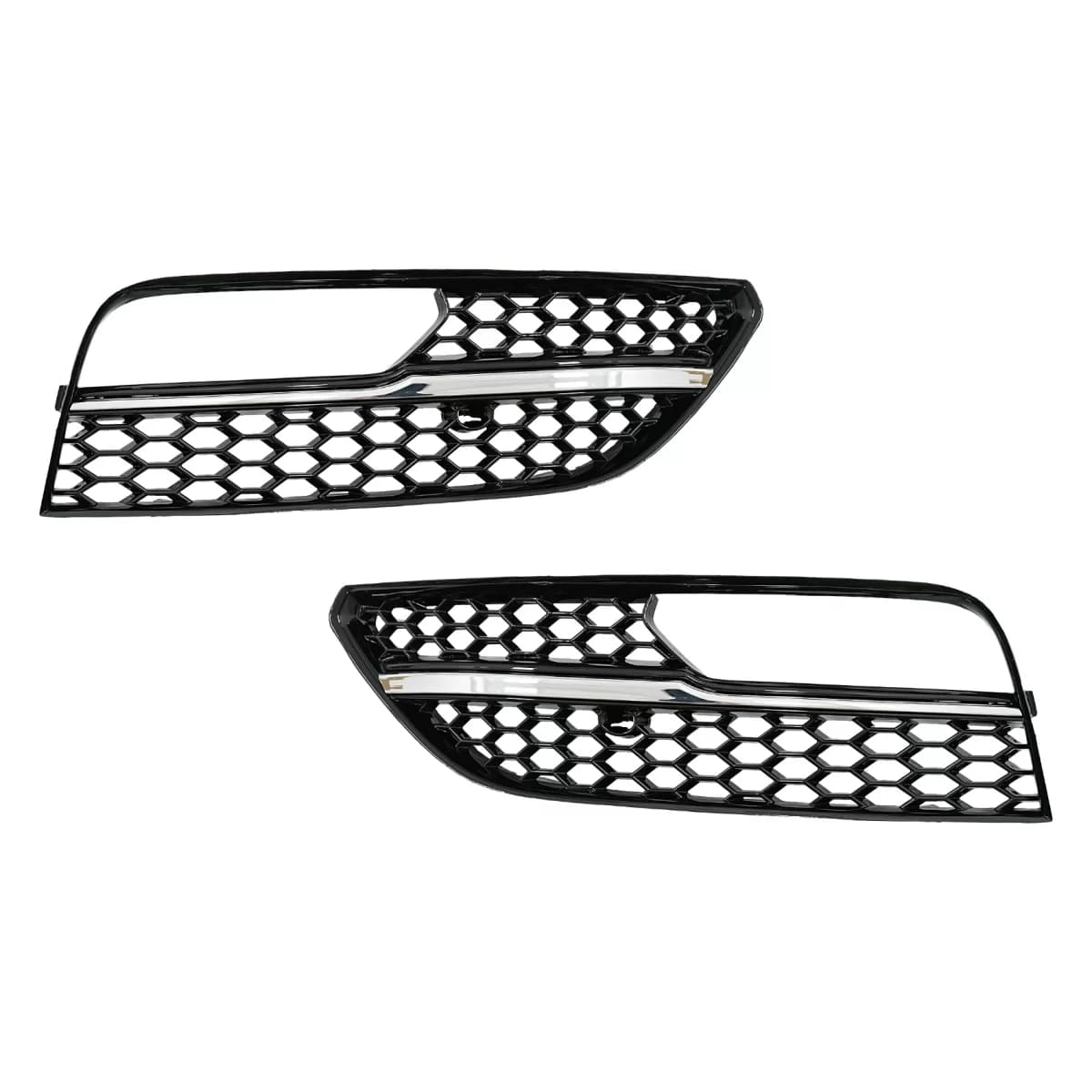 Fog Lamp Covers Side Grilles suitable for Audi A3 8V (2013-2015) RS3 Design Paino Black