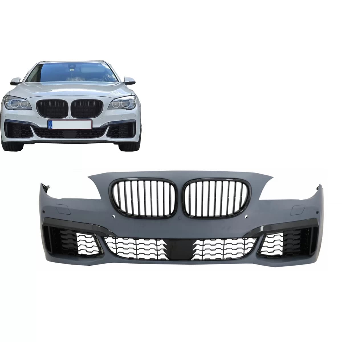 Front Bumper with Grilles suitable for BMW 7 Series F01 F02 (2009-2015) M760 Look