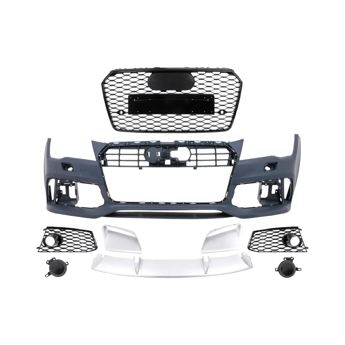 Front Bumper With Central Grille suitable for Audi A7 4G Pre-Facelift (2010-2014) RS7 Design