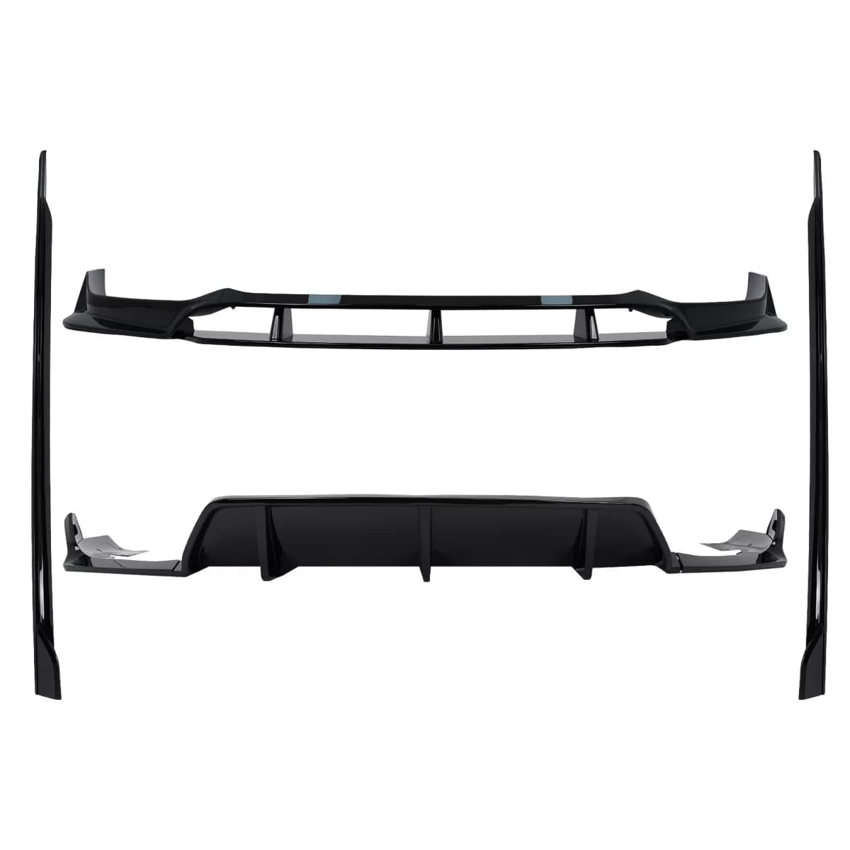 Aero Body Kit suitable for BMW X6 G06 (10.2019-03.2023) M-Tech Black Knight Design Piano Black