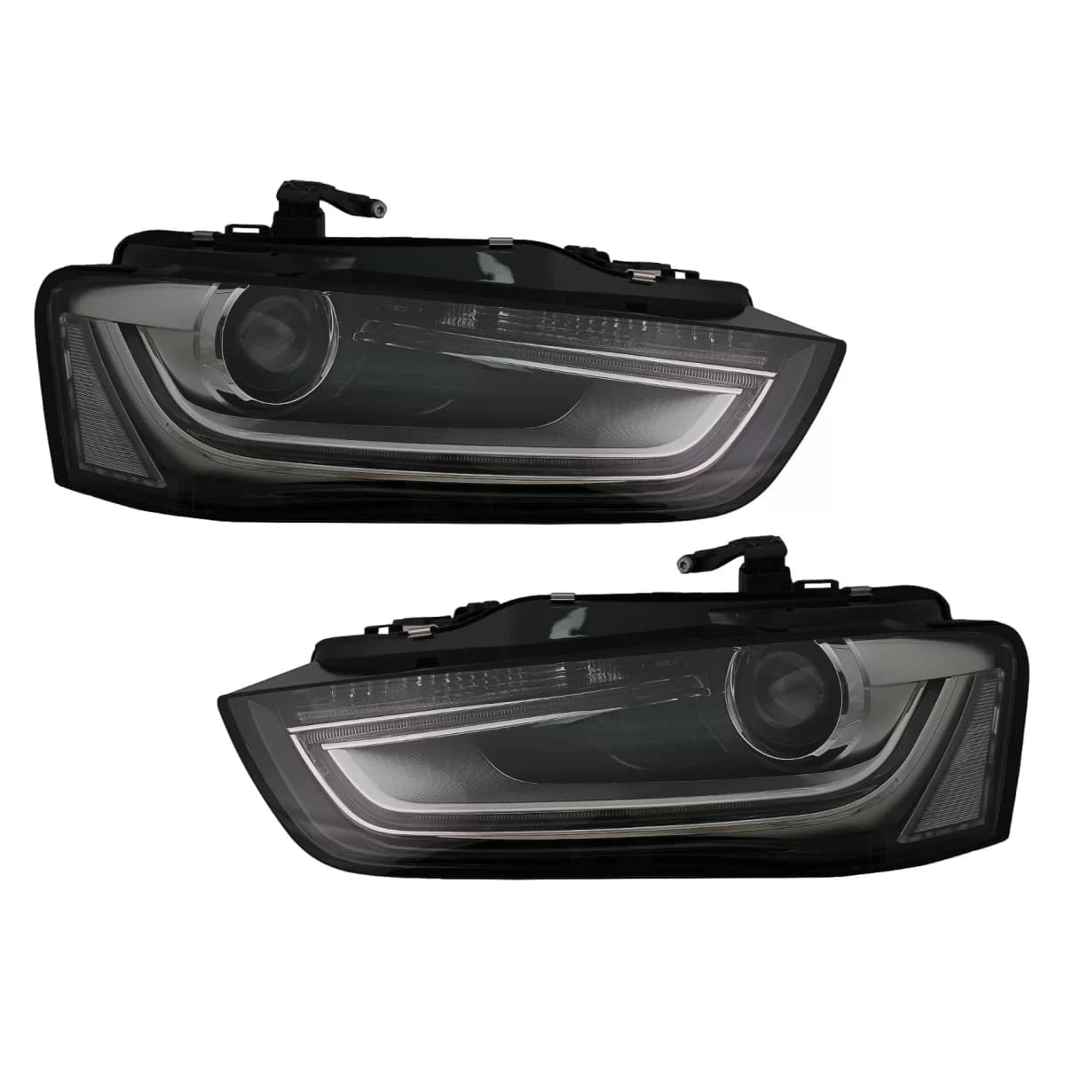 LED DRL Headlights for Audi A4 B8.5 Facelift (2012-2015) Black
