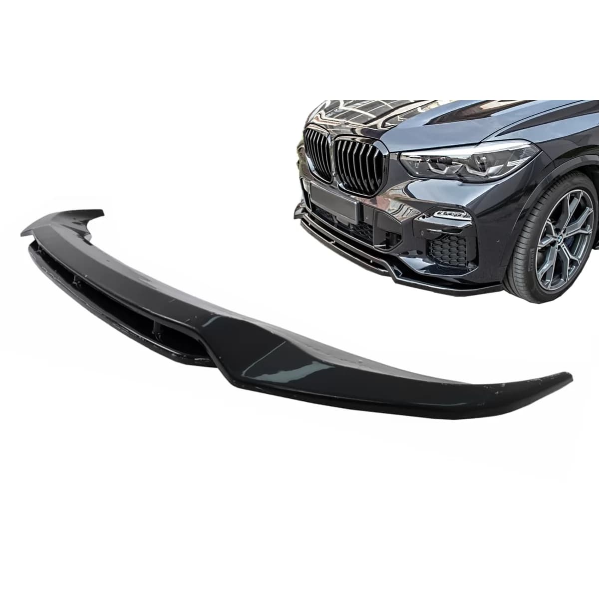 Front Bumper Spoiler Lip suitable for BMW X5 G05 M-Package (2018-2022) M Sport Piano Black