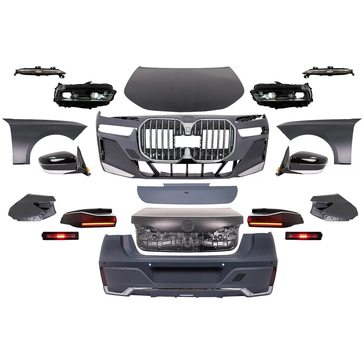 Body Kit suitable for BMW 7 Series F01 (2008-2015) Conversion to G70 Design
