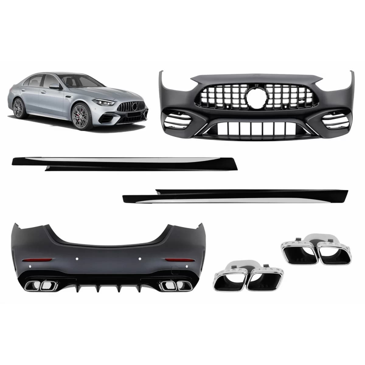 Body Kit suitable for Mercedes C-Class W206 Sedan (2021-Up) C63 Design