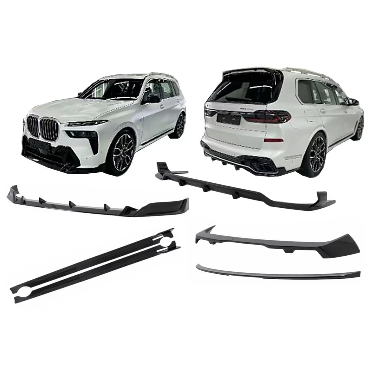 Aero Body Kit suitable for BMW X7 G07 LCI M-Tech (2023-) Black Knight Design Piano Black