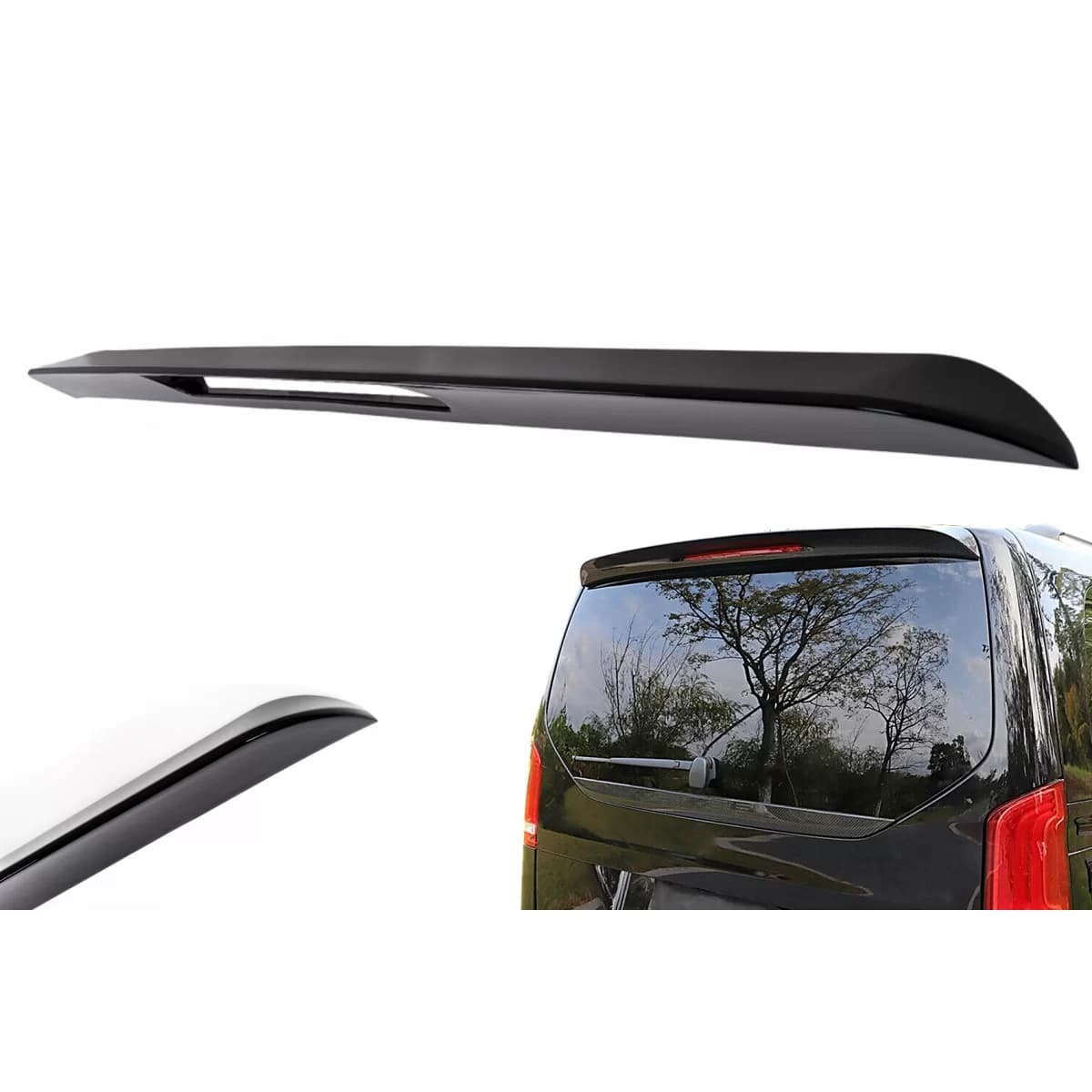 Roof Spoiler suitable for Mercedes V-Class W447 (2014-04.2024) & EQV (2020-) Shiny Black