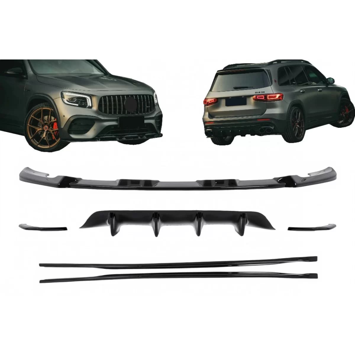 Aero Body Kit suitable for Mercedes GLB X247 (2019-2023) Black