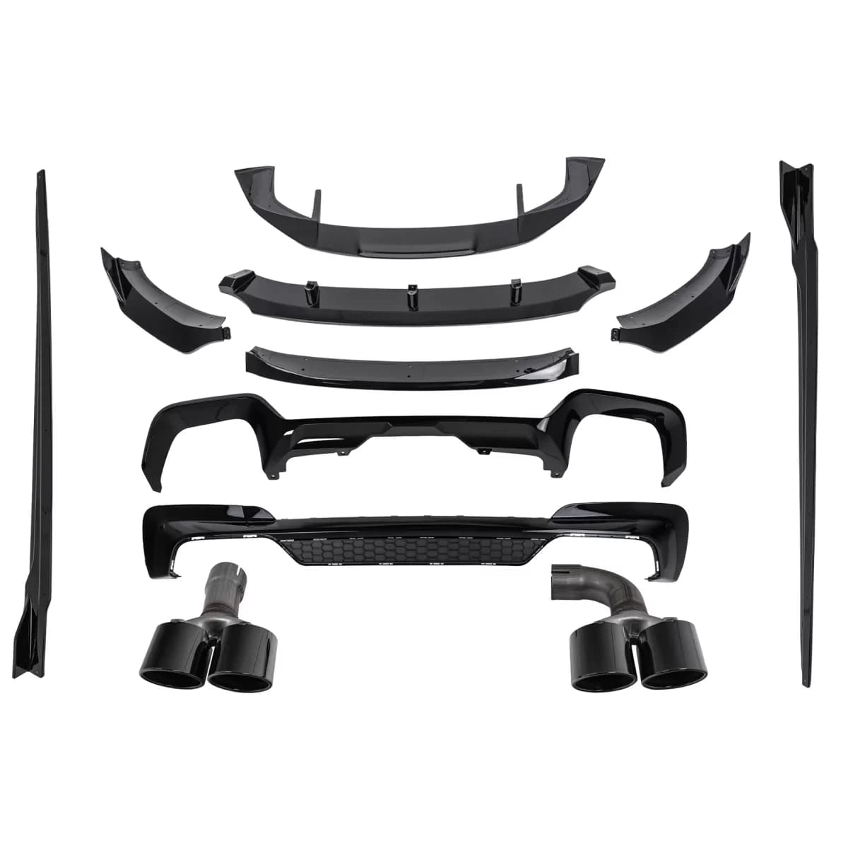 Aero Body Kit suitable for BMW X3 G01 M Sport (2018-2020) Black Knight Design Piano Black