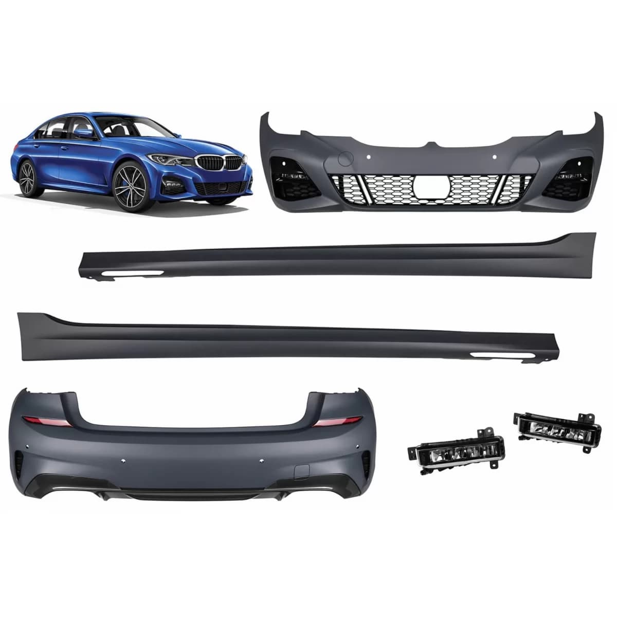 Complete Body Kit suitable for BMW 3 Series G20 Sedan (2018-2022)  M-Tech Design
