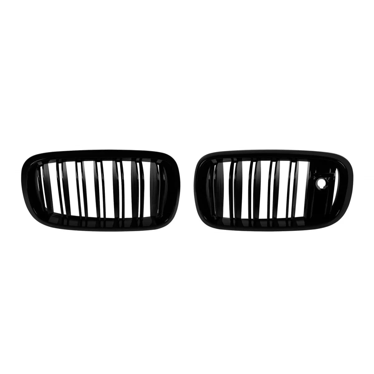 DOUBLE RIBBED GRILLES BLACK PAINT SUITABLE FOR BMW X5 F15, X6 F16 2013-2018 WITH NIGHT VISION OPENING