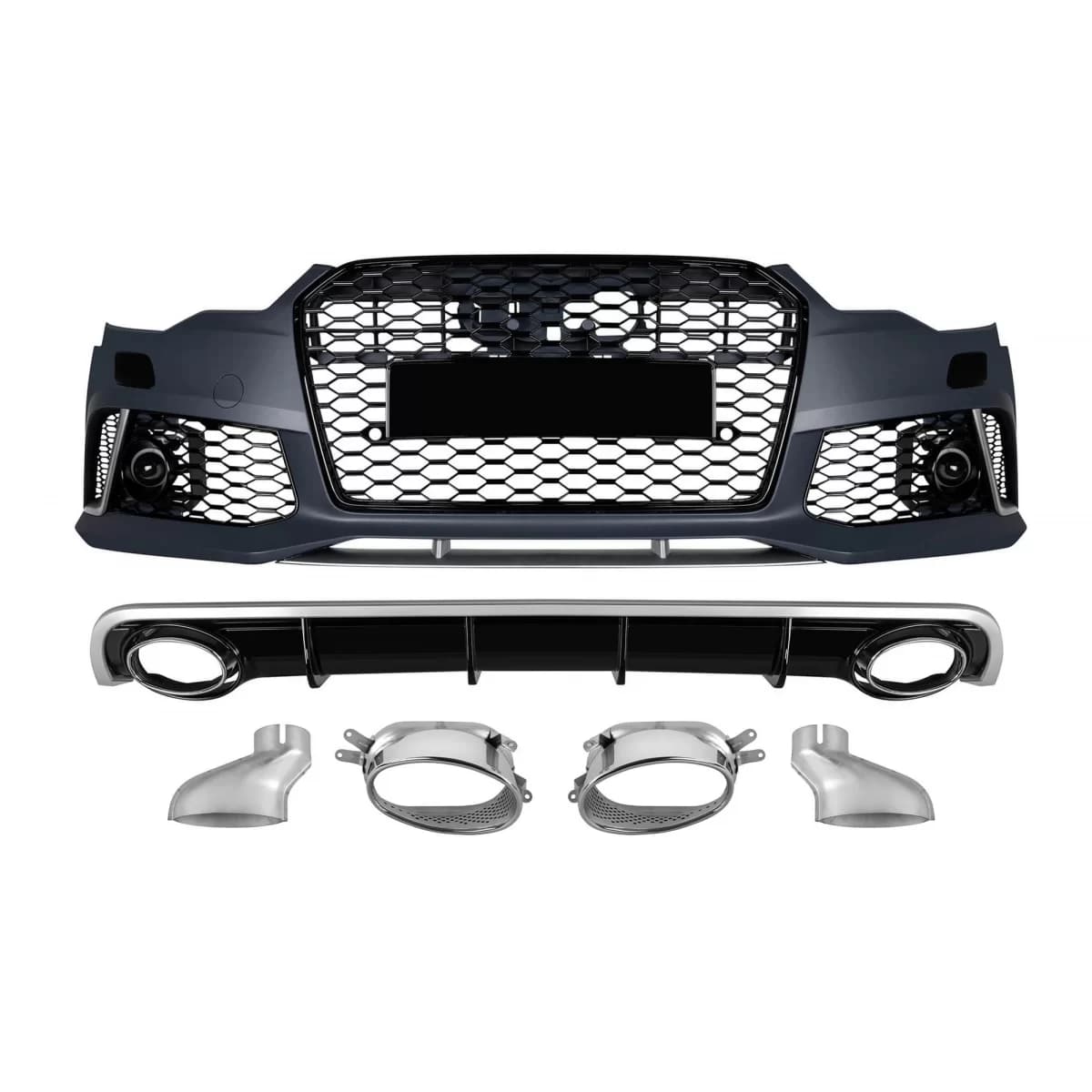 RS6 package suitable for Audi A6 C7 sedan, wagon 2011-2015 for the model with standard rear bumper