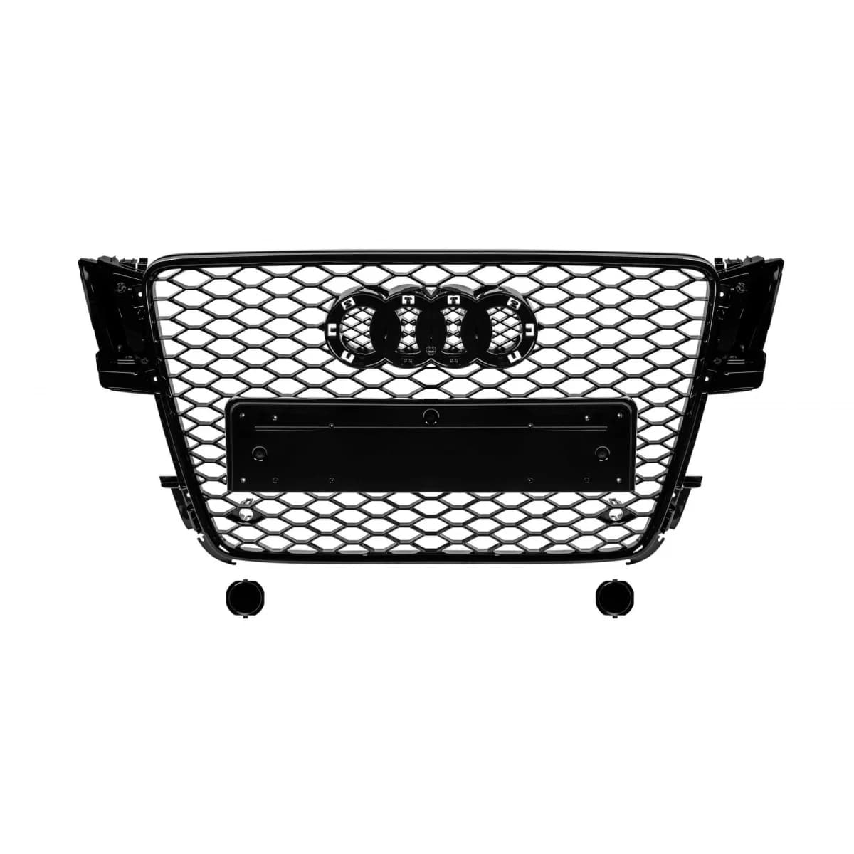 BLACK PAINT GRILLE TYPE RS5 SUITABLE FOR AUDI A5 2007-2011, WITH HOLES FOR PARKING SENSORS