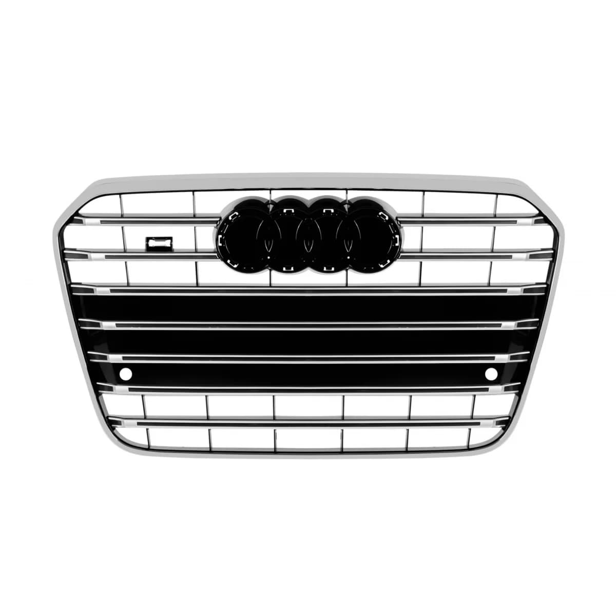 Chrome/black S6 type grille suitable for Audi A6 2011-2015 with PDC