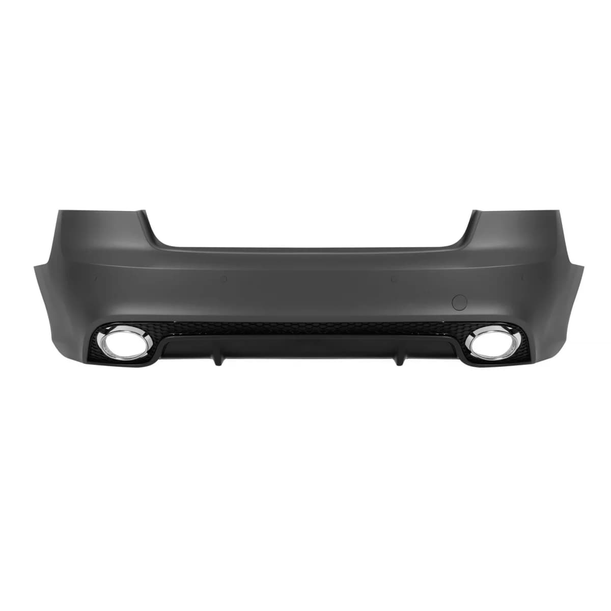 RS5 rear bumper suitable for Audi A5 Coupe and Cabrio 2007–2016, with chrome exhaust tips -O--O-