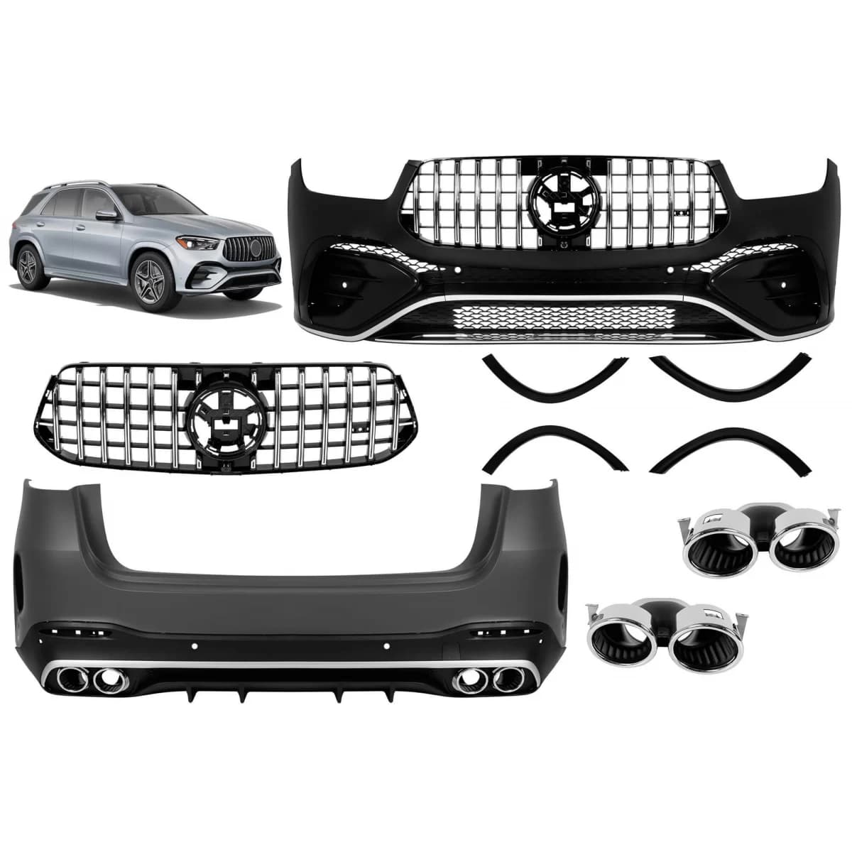 GLE53 body kit suitable for Mercedes GLE W167 2018-2023, after 2024