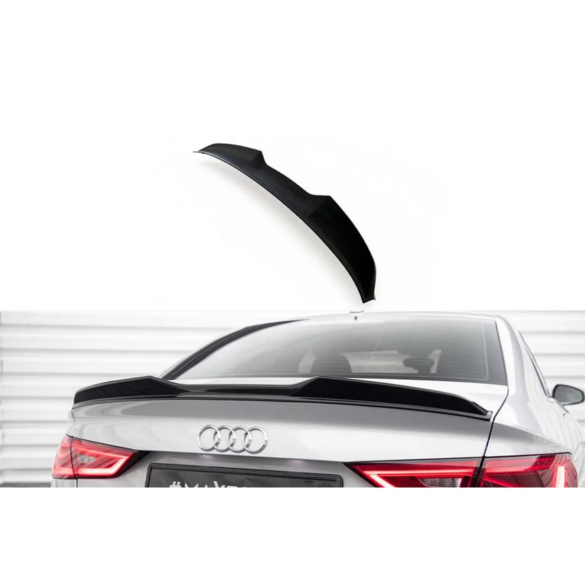 Maxton Design spoiler suitable for Audi A3 8V sedan 2013-2016, black lacquer