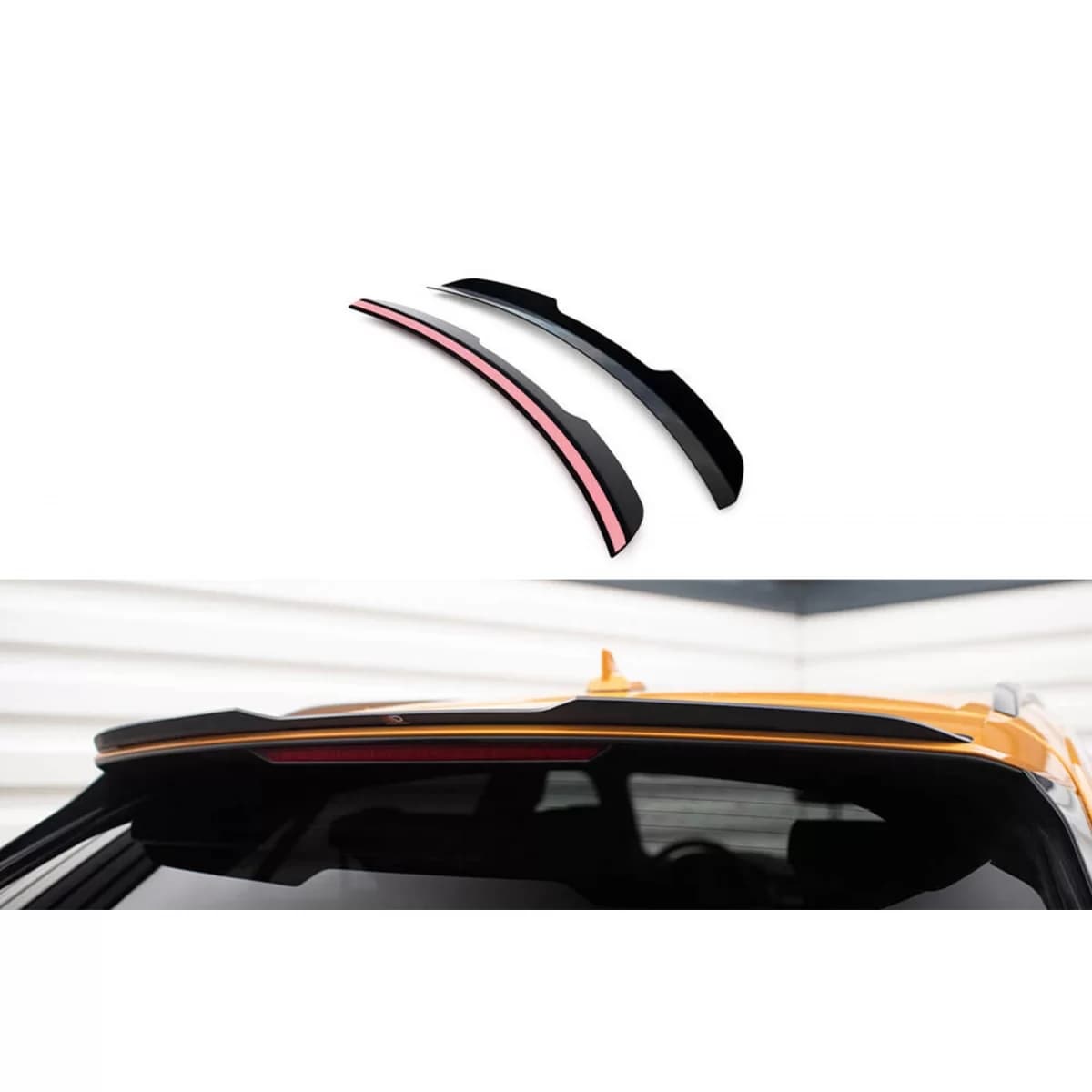 Roof spoiler suitable for Maxton Design version 1 type S-Line for Audi Q8 after 2018, SQ8 after 2019, black lacquer